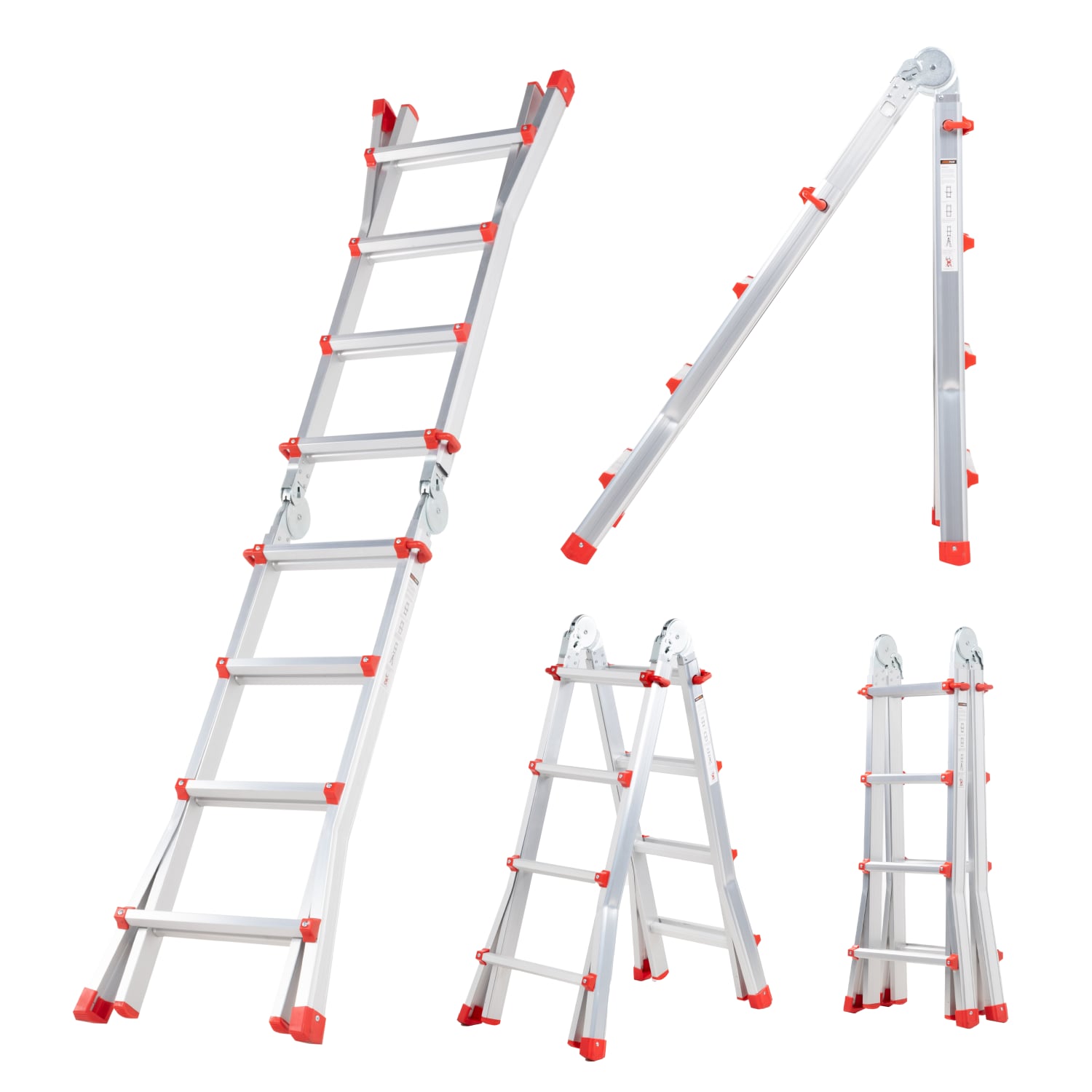 Escalera Plegable De Aluminio 4m Telescopica Multiposiciones $4,999