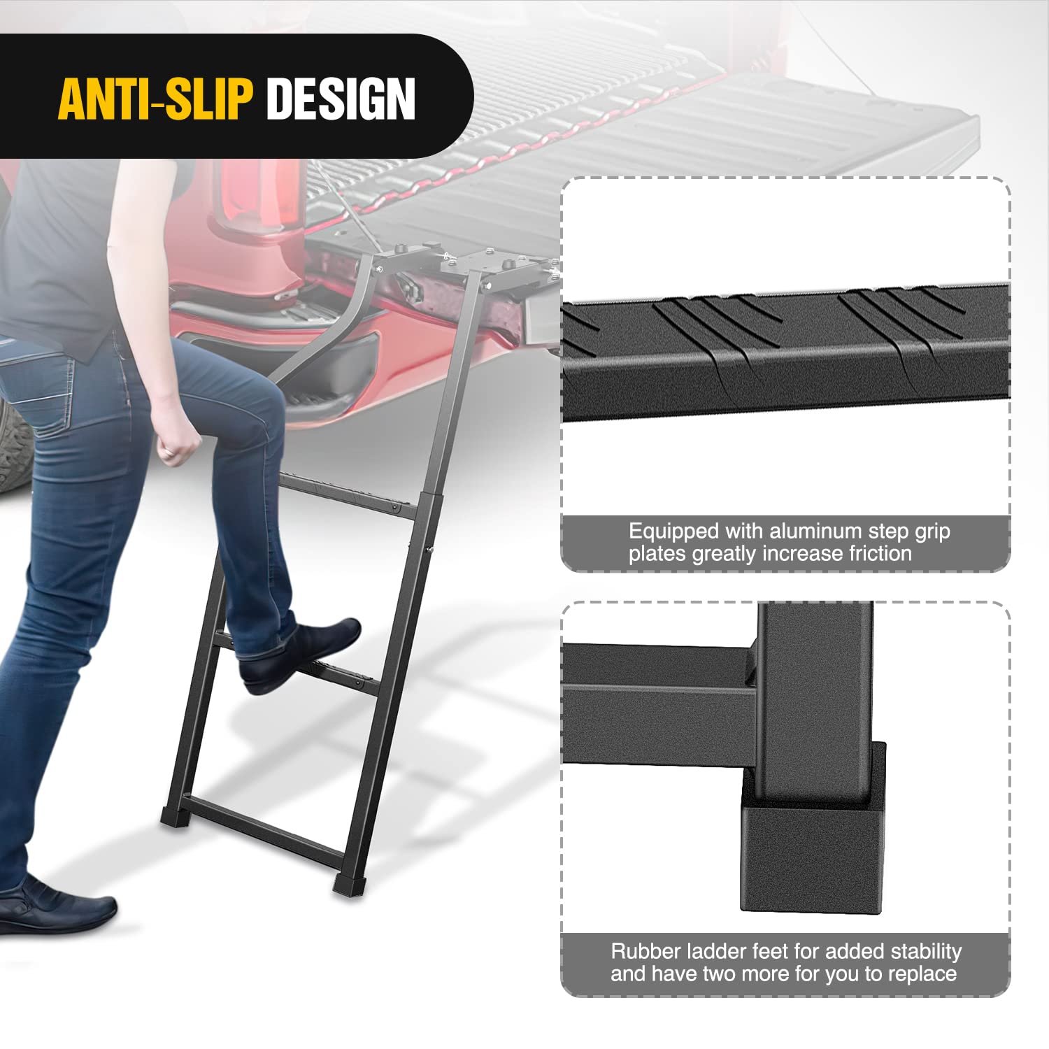 Foto 6 pulgar | Escalera Nilight Para Portón Trasero De Camión Plegable Para Camioneta De 34 A 42 Pulgadas - Venta Internacional.