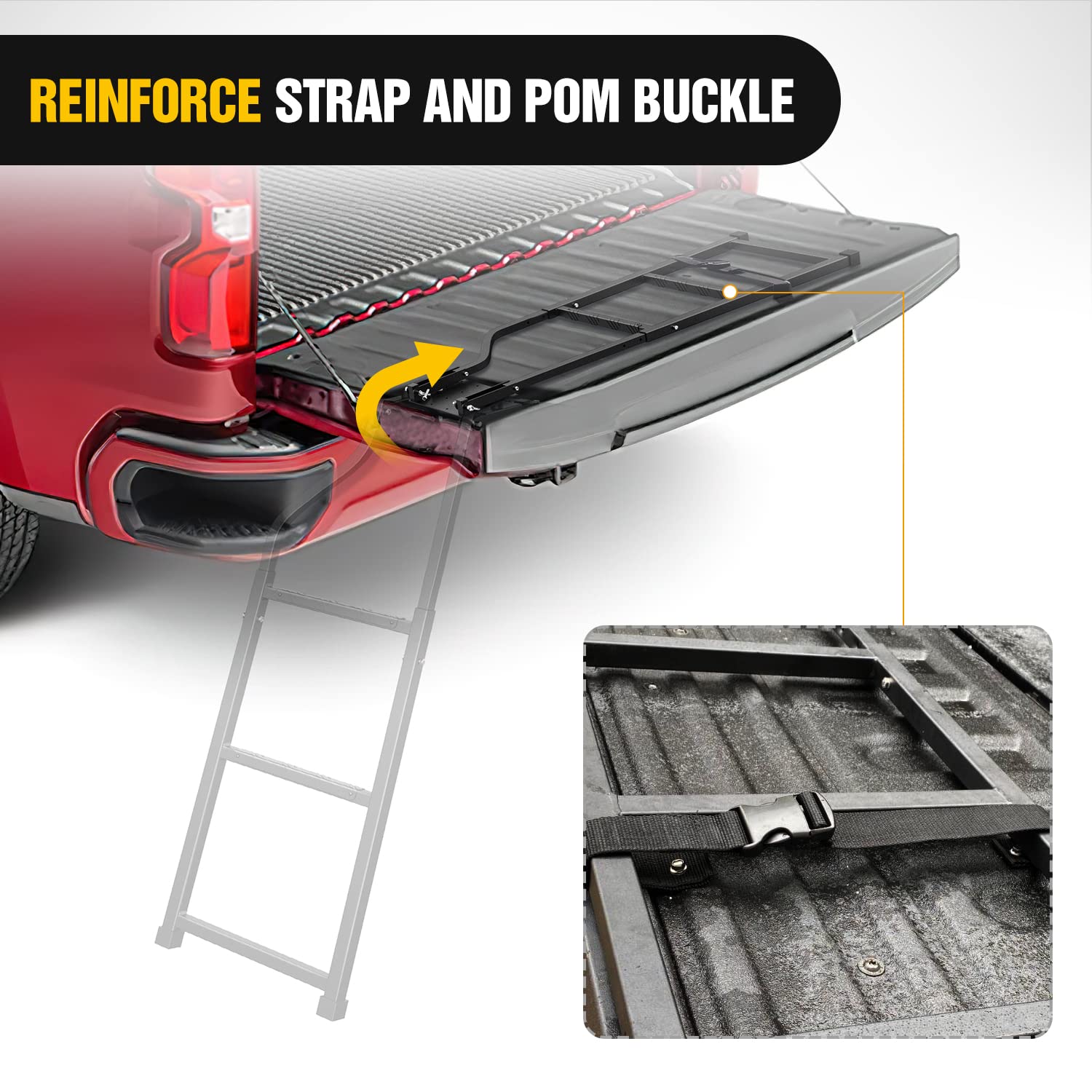 Foto 7 pulgar | Escalera Nilight Para Portón Trasero De Camión Plegable Para Camioneta De 34 A 42 Pulgadas - Venta Internacional.
