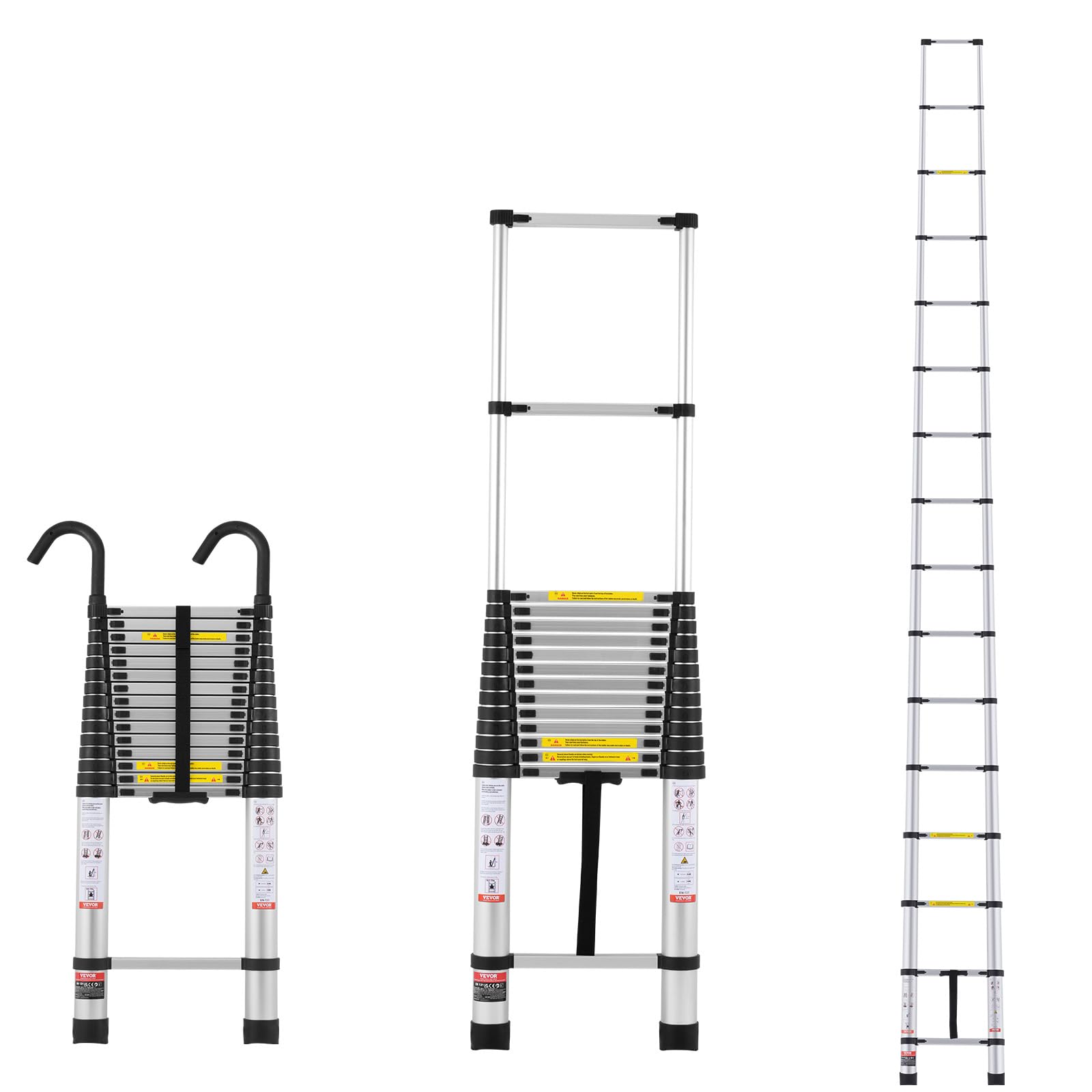 Foto 2 pulgar | Escalera Telescópica Vevor De 6,2 M De Aluminio Ligera, 170 Kg - Venta Internacional.