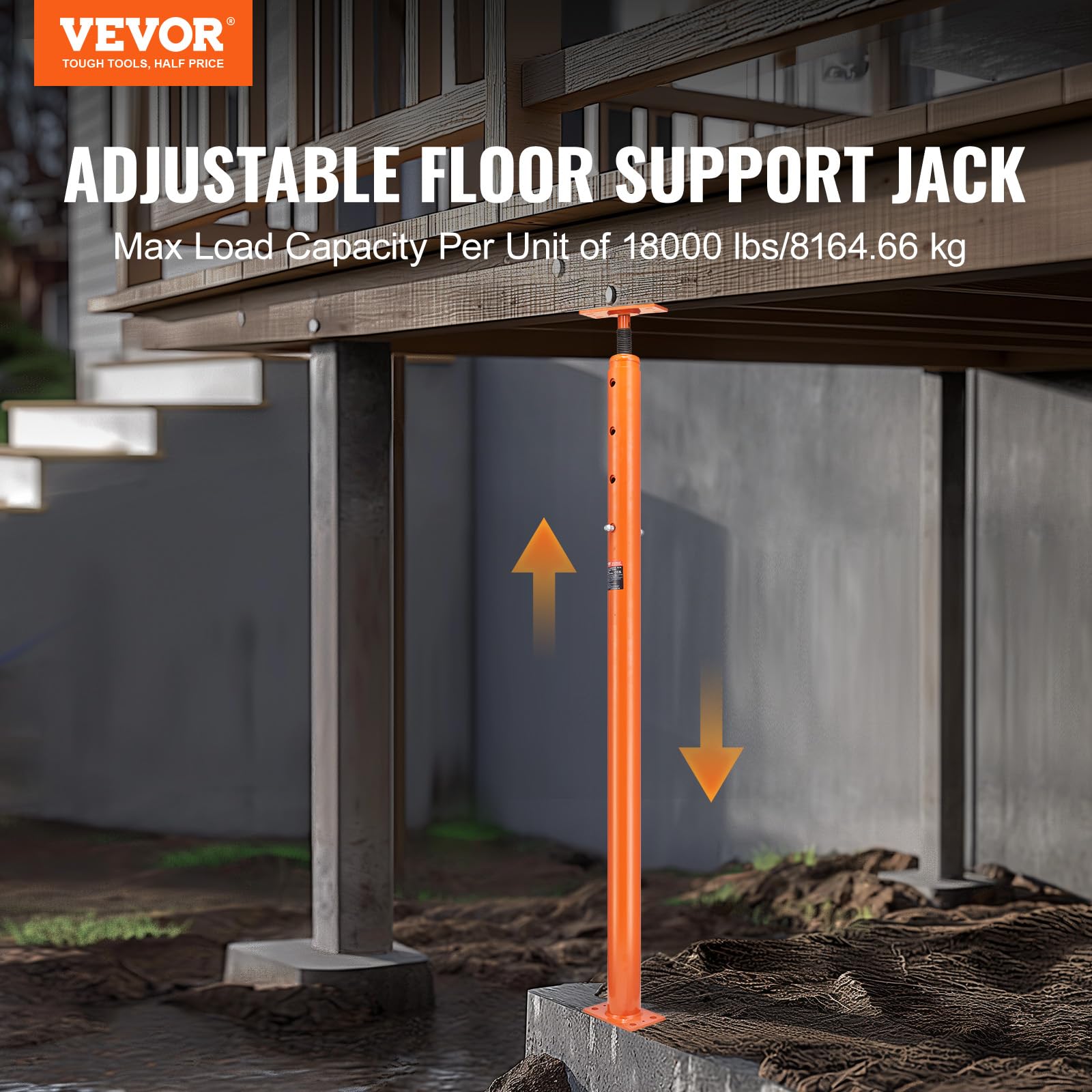 Foto 3 pulgar | House Floor Jack Vevor, 56-100 Cm De Altura, 8164,66 Kg, Capacidad De Carga. - Venta Internacional.