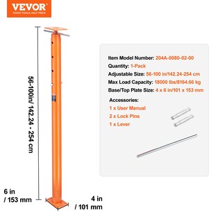Foto 7 | House Floor Jack Vevor, 56-100 Cm De Altura, 8164,66 Kg, Capacidad De Carga. - Venta Internacional.