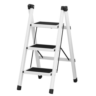 Foto 3 | Escalera Plegable Multifuncional Tipo Tijera 3 Peldaños Bluelander (blanco)