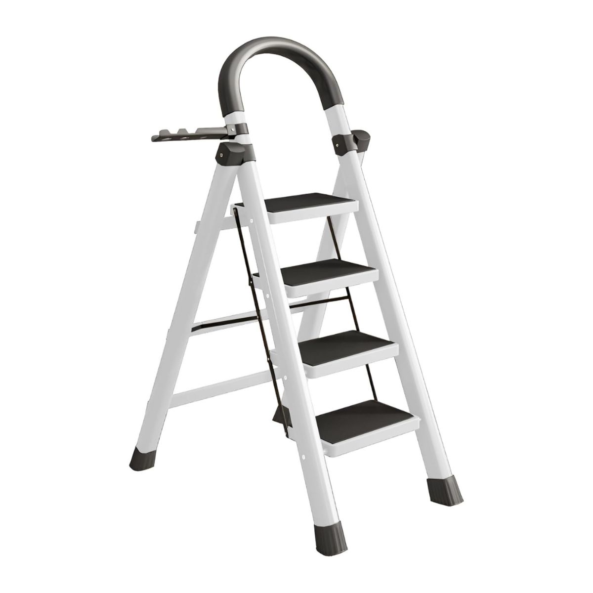 Foto 1 | Escalera Plegable Multifuncional Tipo Tijera 4 Peldaños  Bluelander (blanco)