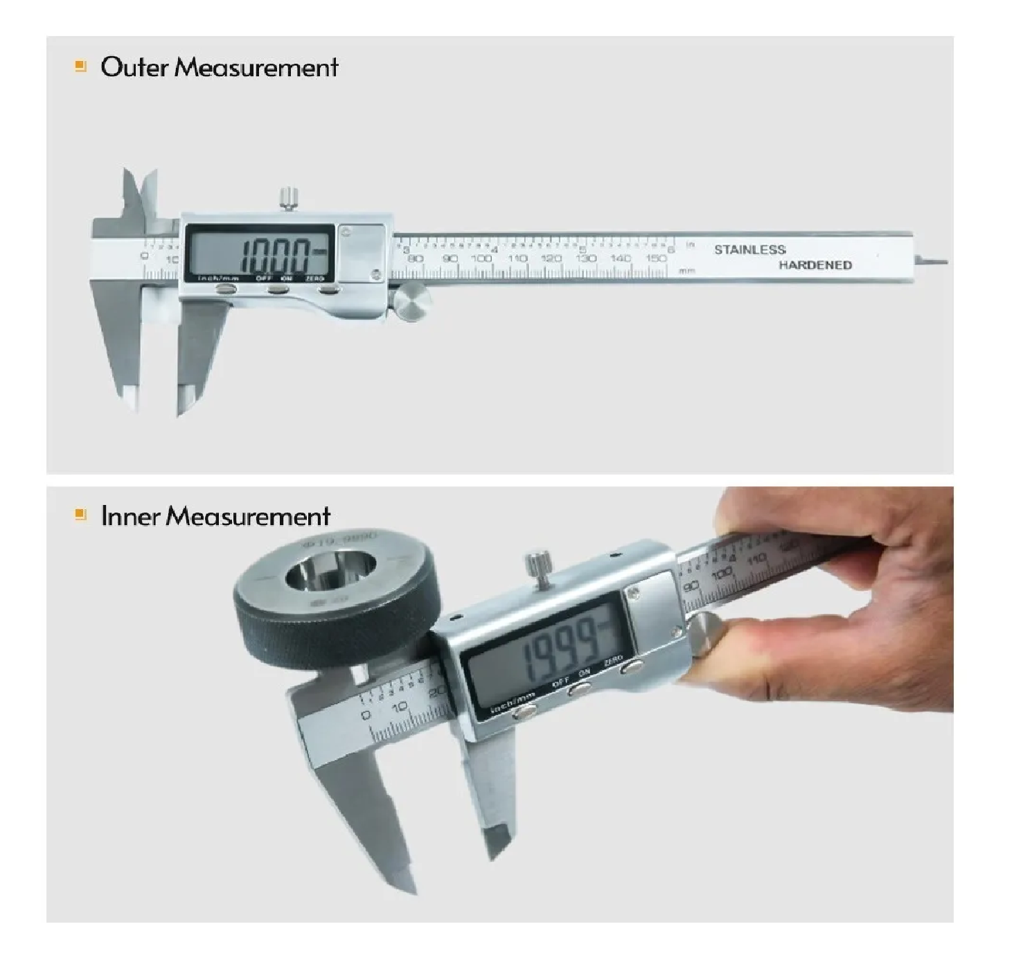 Foto 4 pulgar | Calibrador Vernier Electrónico de Acero Inoxidable Eo Safe Imports Digital Plata