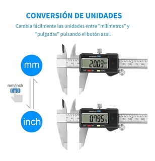 Foto 3 | Calibrador Vernier Digital Con Estuche Eo Safe Imports Esi-244 Negro