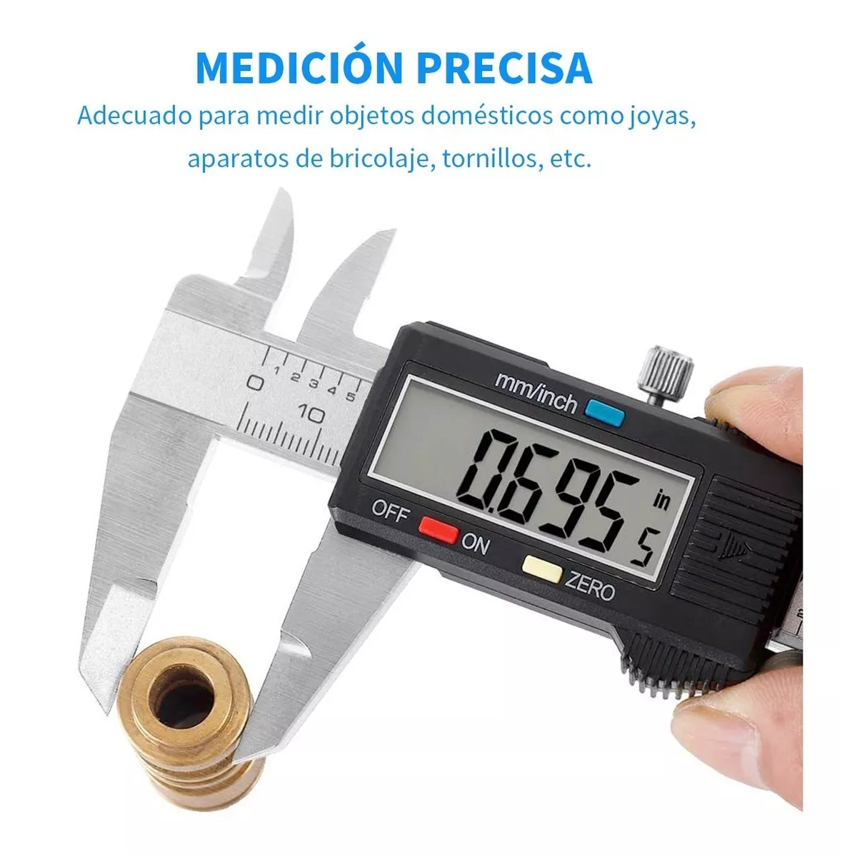 Foto 6 pulgar | Calibrador Vernier Digital Precisión 0.01mm Eo Safe Imports Esi-7015 color Plata