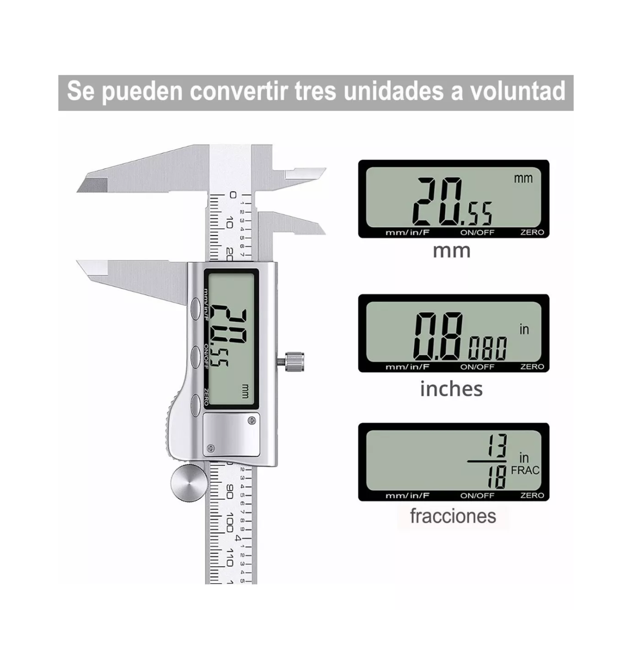 Foto 4 pulgar | Calibrador Vernier Digital Keatronic 0.01 mm Plateado