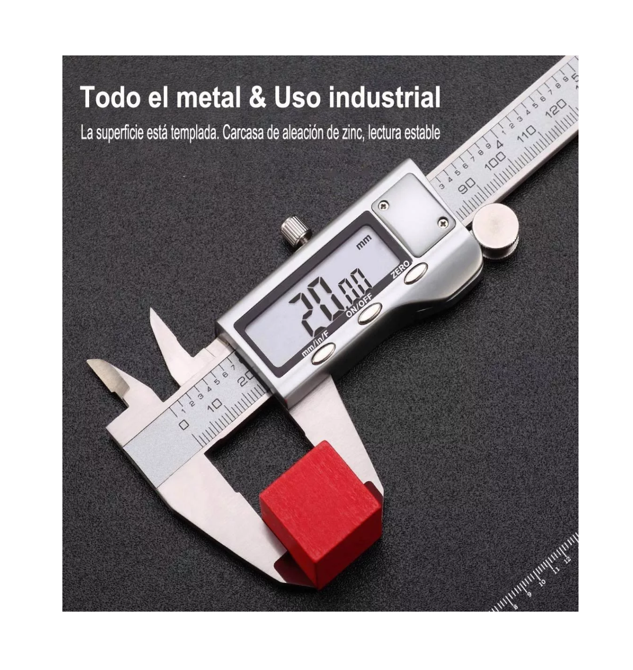 Foto 5 pulgar | Calibrador Vernier Digital Keatronic Todo Metal 0.01mm Plateado