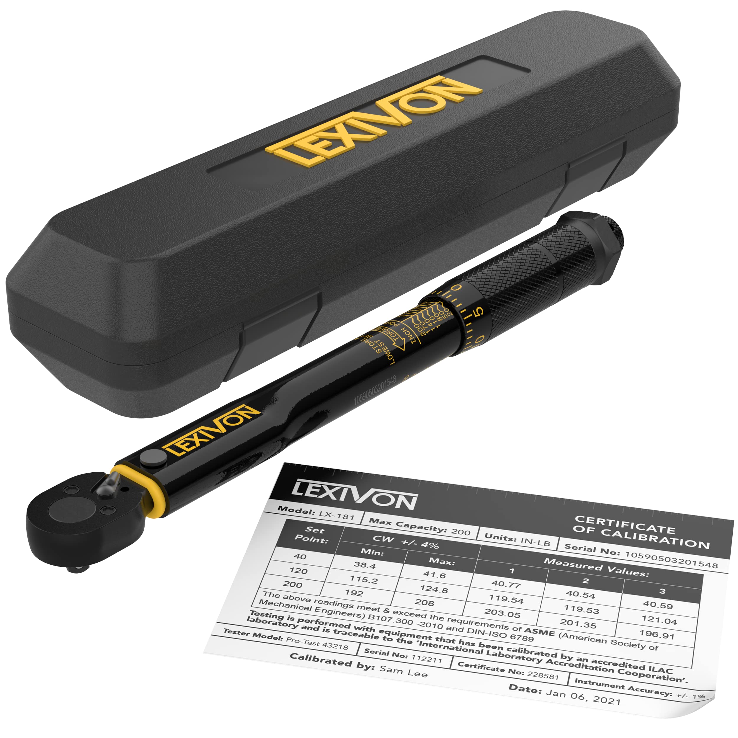 Llave Dinamométrica Lexivon Lx-181 Con Tracción De 1/4 Pulgadas, 2,26-22,6 Nm - Venta Internacional.