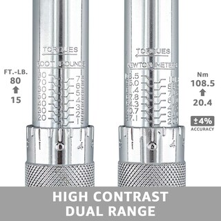 Foto 5 | Llave Dinamométrica Con Tracción De 3/8 Pulgadas 20.4 A 108.5 Nm - Venta Internacional
