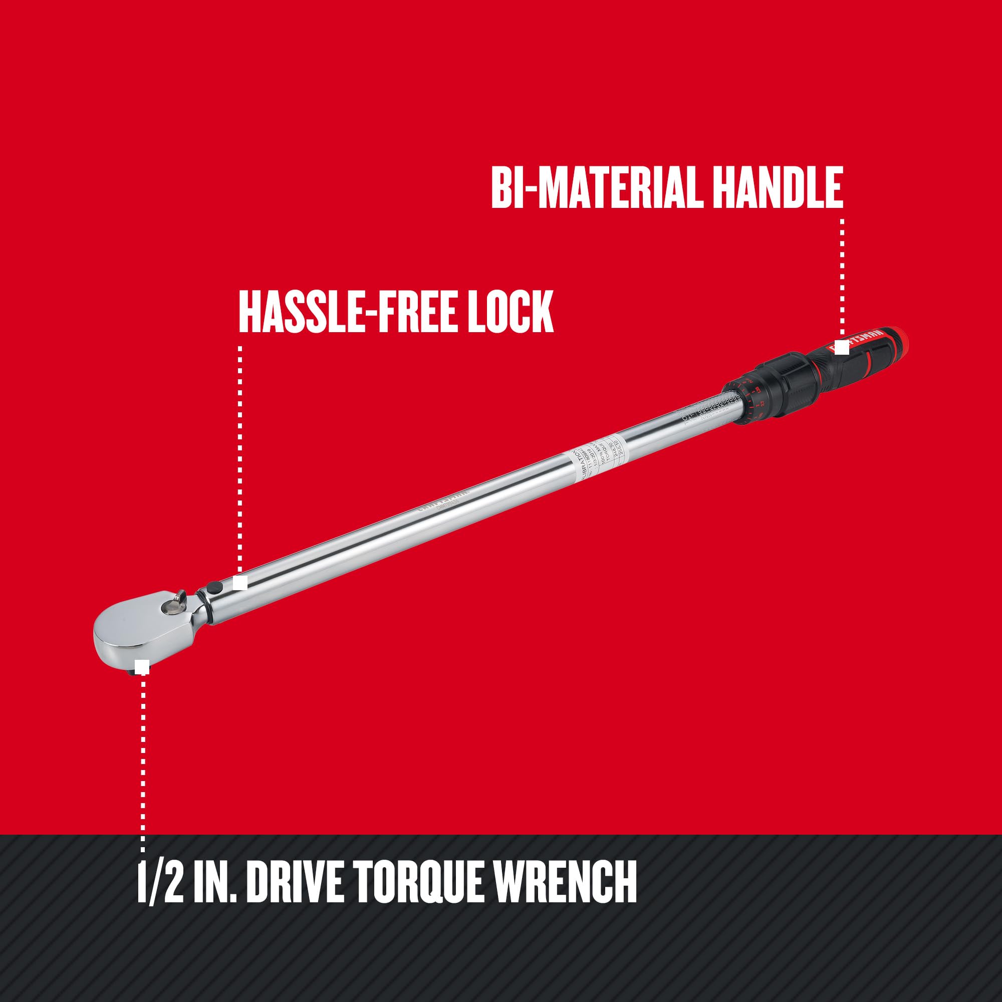 Foto 2 | Llave Dinamométrica Craftsman Cmmt99434 1/2 Drive 68-339nm - Venta Internacional.
