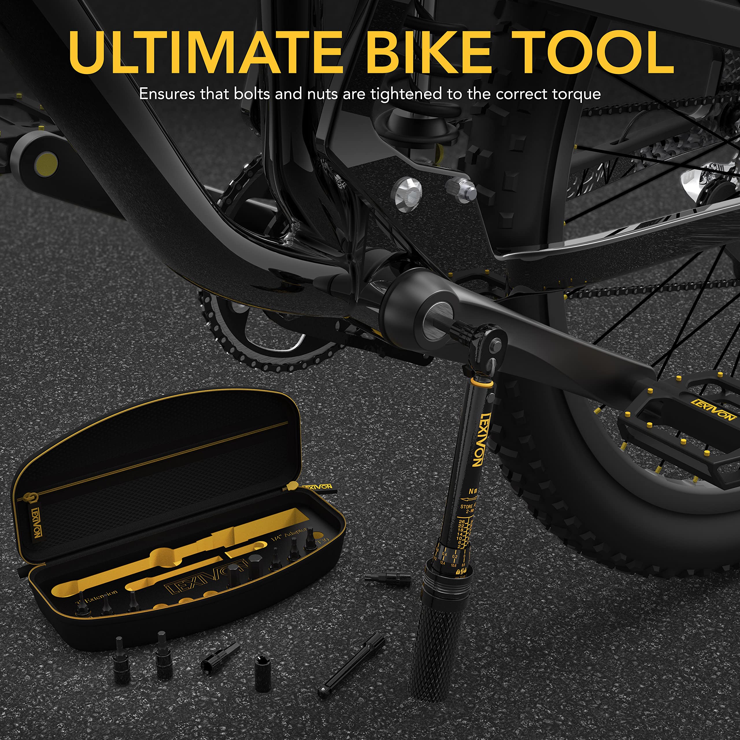 Foto 4 | Llave Dinamométrica Lexivon Bike 1/4'' Dr., 15 Piezas, 2-26 Nm - Venta Internacional.