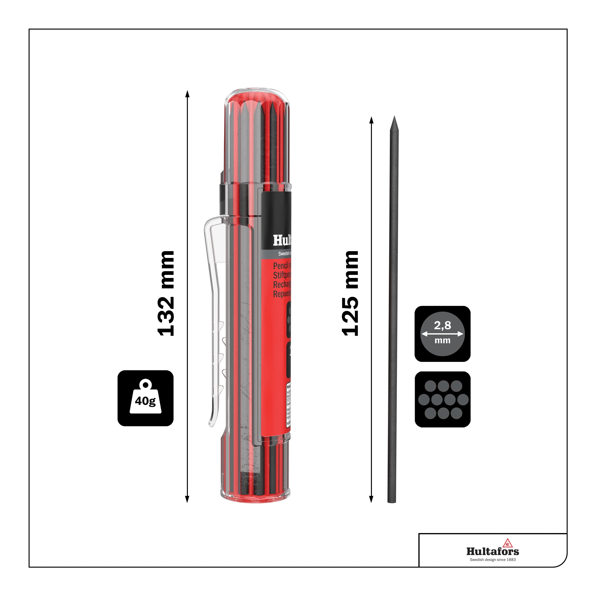 Foto 3 pulgar | Recambios Para Rotuladores Secos Hultafors Tools 650110 Hrd G* Graphite - Venta Internacional.
