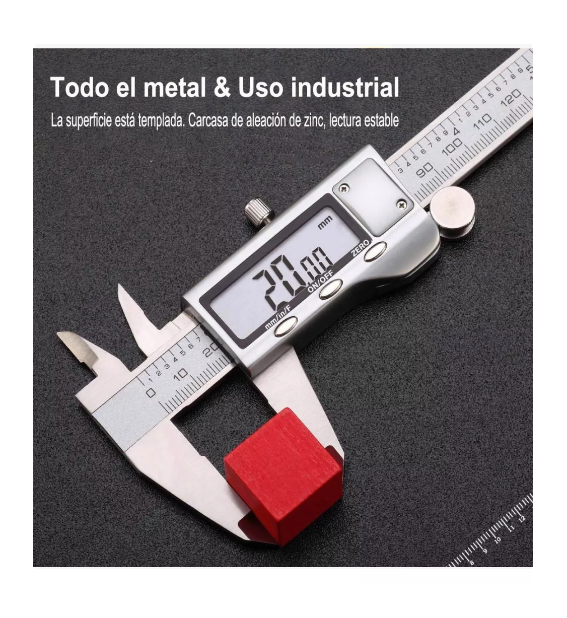 Foto 5 pulgar | Calibrador Digital Lab.g Uso Industrial Todo Metal 0.01mm Plata