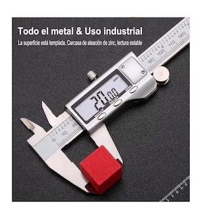 Foto 4 | Calibrador Digital Lab.g Uso Industrial Todo Metal 0.01mm Plata