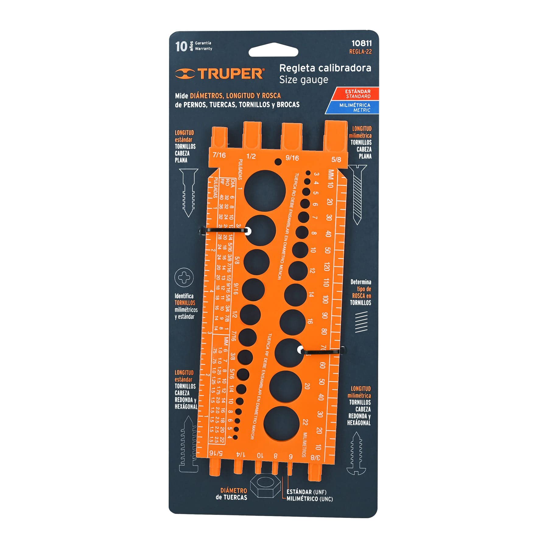 Foto 3 pulgar | Medidor Bolt Size-it Truper Regla-22 - Venta Internacional.