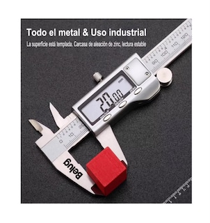 Foto 4 | Calibrador Vernier Digital Belug Uso Industrial Todo Metal 0.01mm Plata
