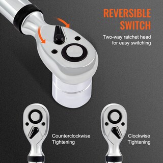 Foto 6 | Llave Dinamométrica Digital Vevor 1/2 Drive 34-340n.m ± 2% De Precisión - Venta Internacional.