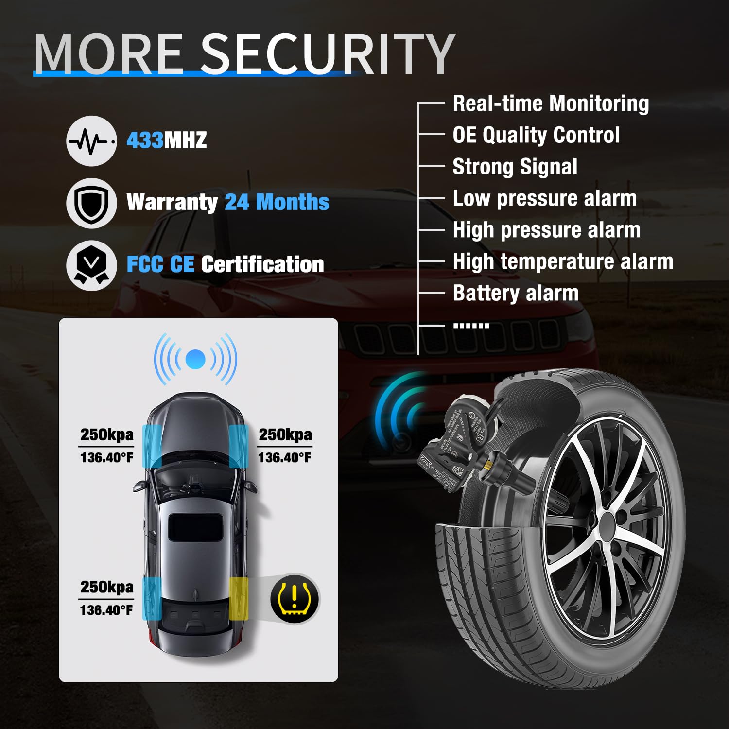 Foto 7 pulgar | Sensor Tpms Nilight Compatible Con Jeep Grand Cherokee - Venta Internacional.