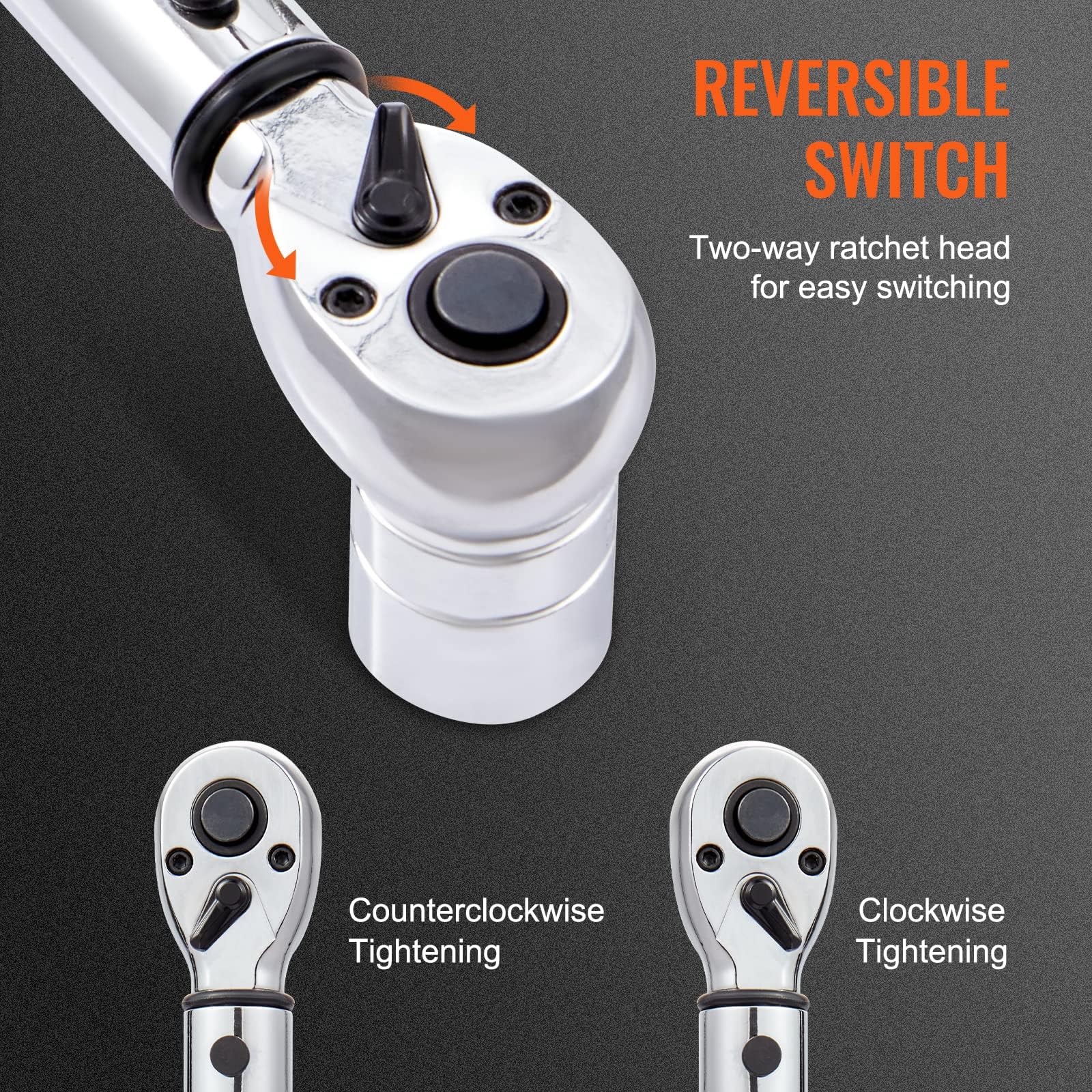 Foto 7 pulgar | Llave Dinamométrica Vevor Drive Click 14-110n.m De 3/8 Pulgadas Con Adaptadores - Venta Internacional.