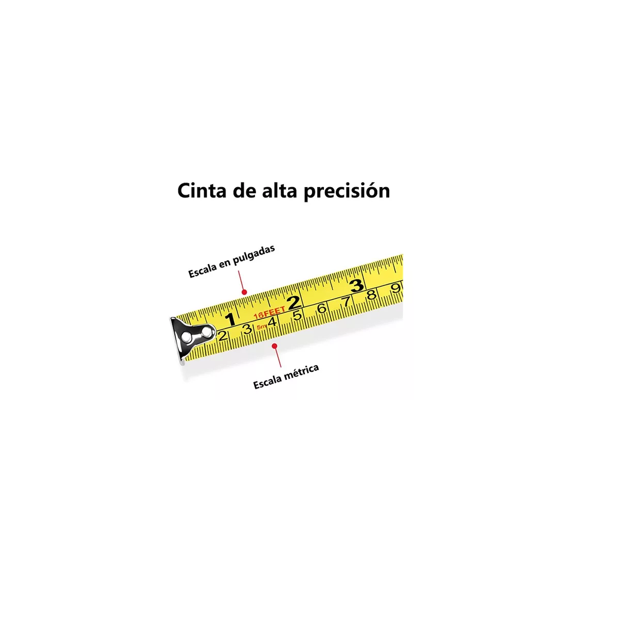 Foto 2 | Flexometro Láser 60m Cinta Métrica 5m Medidor Láser Interior Eo Safe Imports Esi-16185 Multicolor