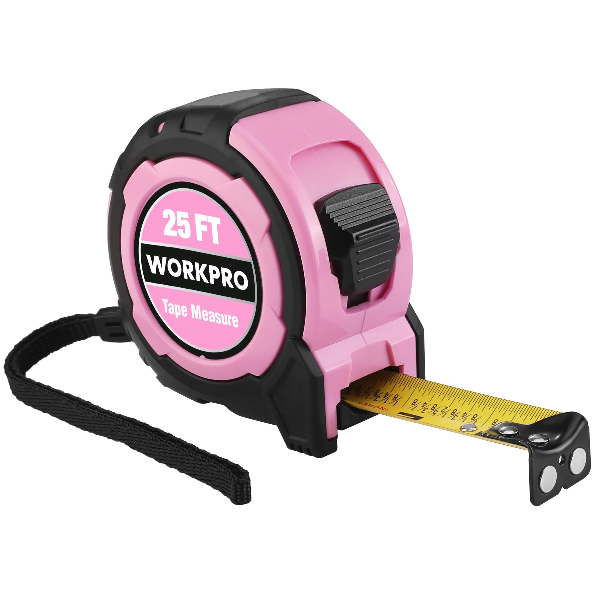 Foto 2 pulgar | Gancho Magnético Con Revestimiento De Nailon Rosa De 7,6 M Para Cinta Métrica Workpro - Venta Internacional.