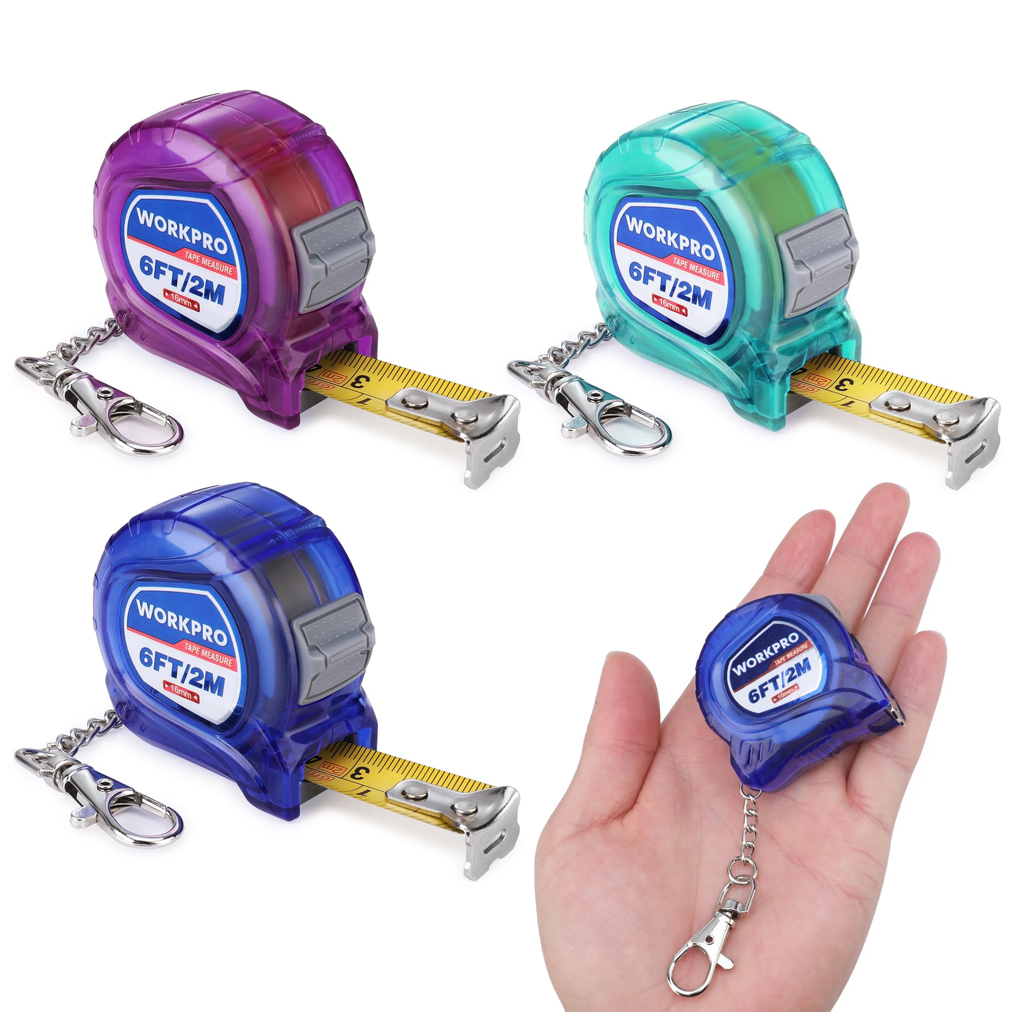 Foto 2 pulgar | Juego De Llaveros Workpro De 2 M/6 Pies, Ligero Para Ingenieros - Venta Internacional.
