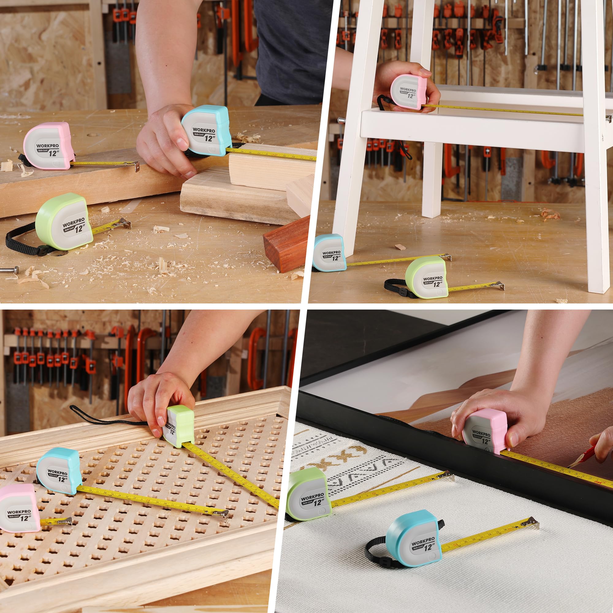 Foto 8 pulgar | Cinta Métrica Workpro Mini De 3,5 M/12 Pies Con Cierre Automático, Bolsillo Para Ingenieros - Venta Internacional.