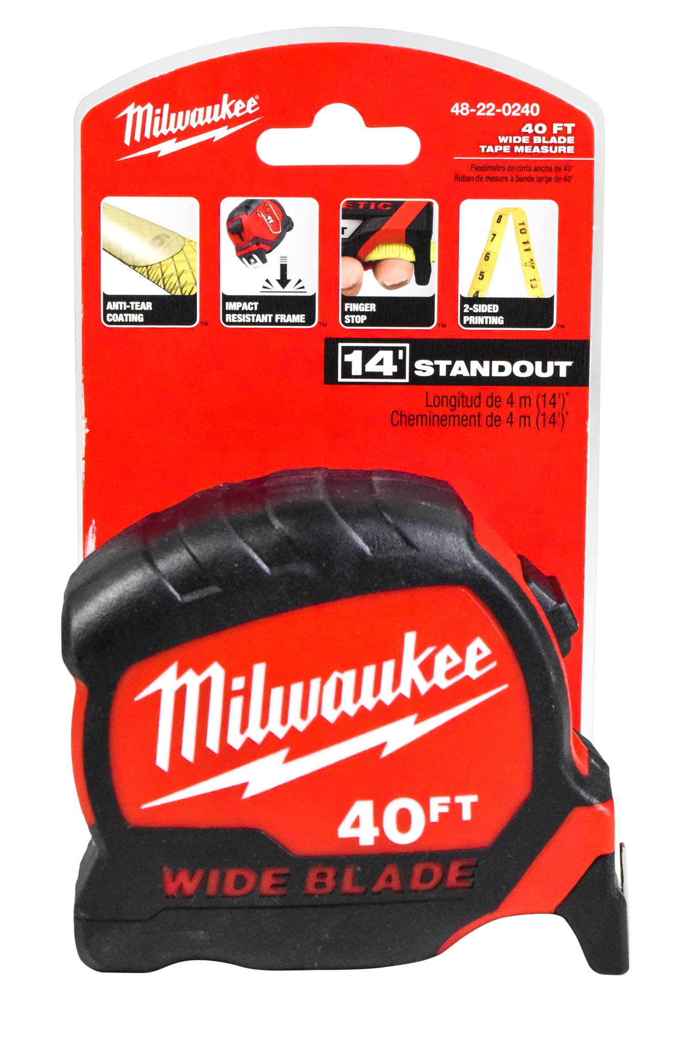 Foto 2 pulgar | Cinta Métrica Milwaukee 48-22-0240, Hoja De 12 M X 3,3 Cm De Ancho - Venta Internacional.