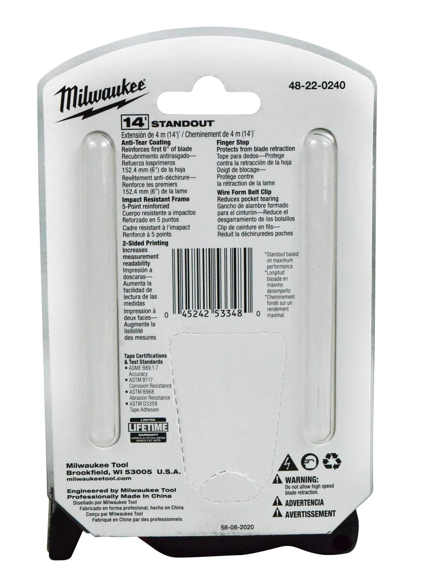Foto 5 pulgar | Cinta Métrica Milwaukee 48-22-0240, Hoja De 12 M X 3,3 Cm De Ancho - Venta Internacional.