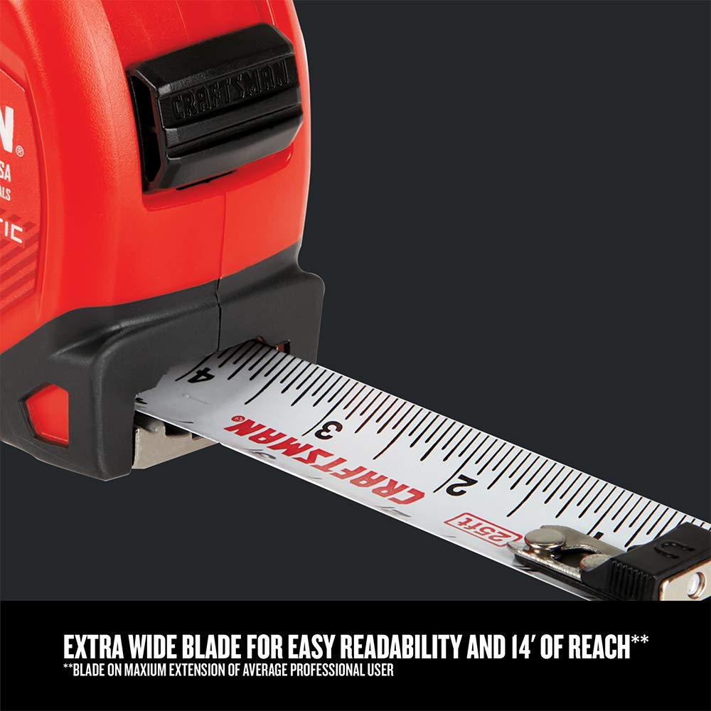 Foto 5 | Cinta Métrica Craftsman Proreach De 25 Pies/7,6 M Con Gancho Magnético - Venta Internacional.
