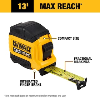 Foto 2 | Cinta Métrica Dewalt Atomic Compact Series 9m - Venta Internacional.
