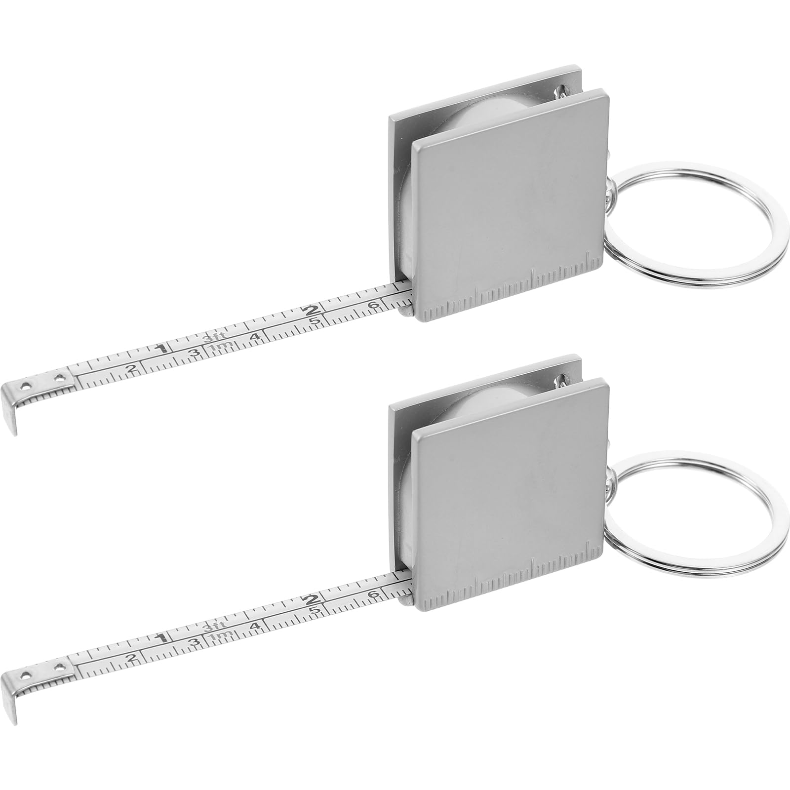 Foto 2 pulgar | Llavero Con Cinta Métrica Nuobesty, Cinta De Acero De 1 M, 2 Unidades - Venta Internacional.