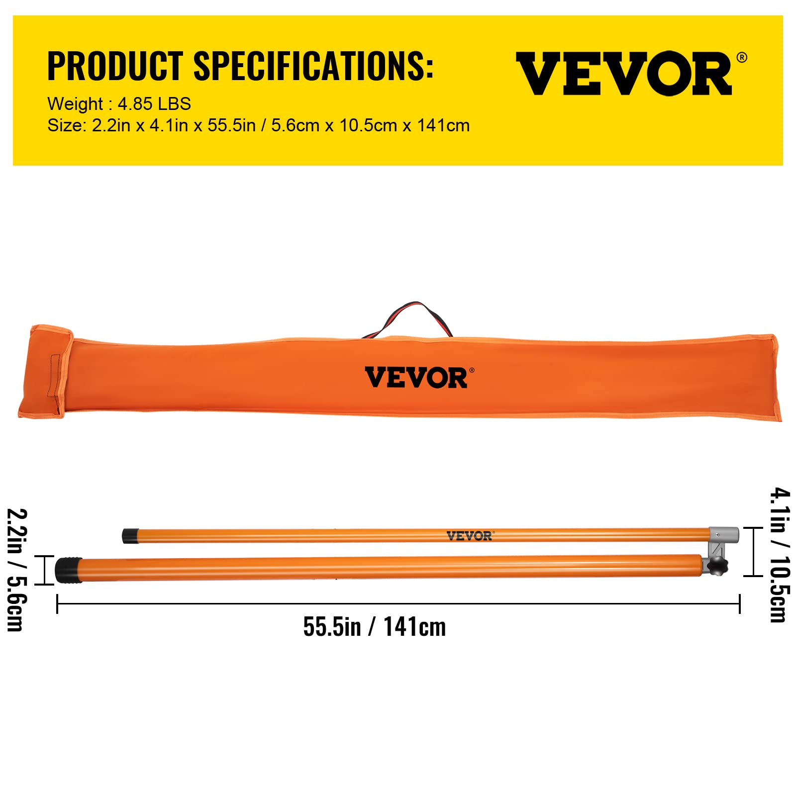 Foto 7 | Varilla De Medición De Altura Para Camiones Vevor, Fibra De Vidrio De 20 Pies Con Bolsa - Venta Internacional.