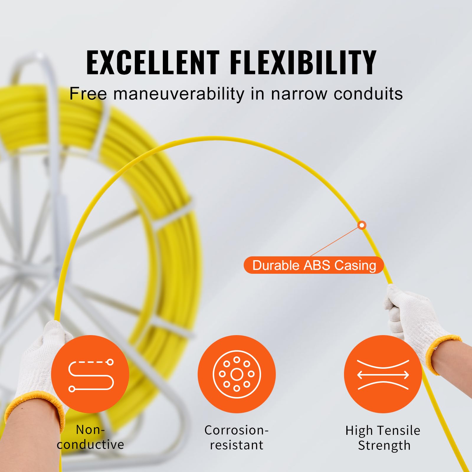 Foto 3 | Cinta Adhesiva De Fibra De Vidrio Vevor, 8 Mm X 150 M, Eléctrica, 150 M - Venta Internacional.