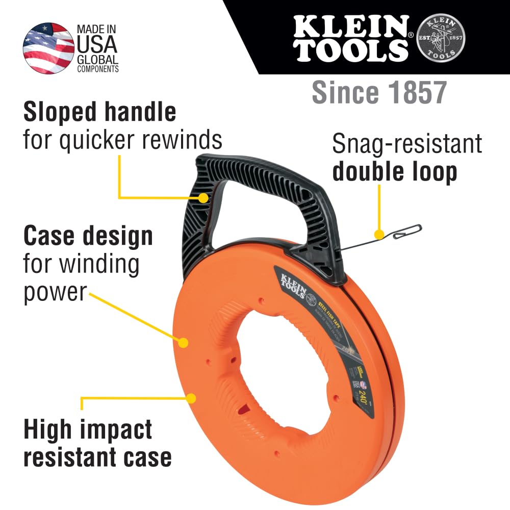 Foto 2 | Cinta Eléctrica Para Peces Klein Tools 56334, Acero, 73 M - Venta Internacional.