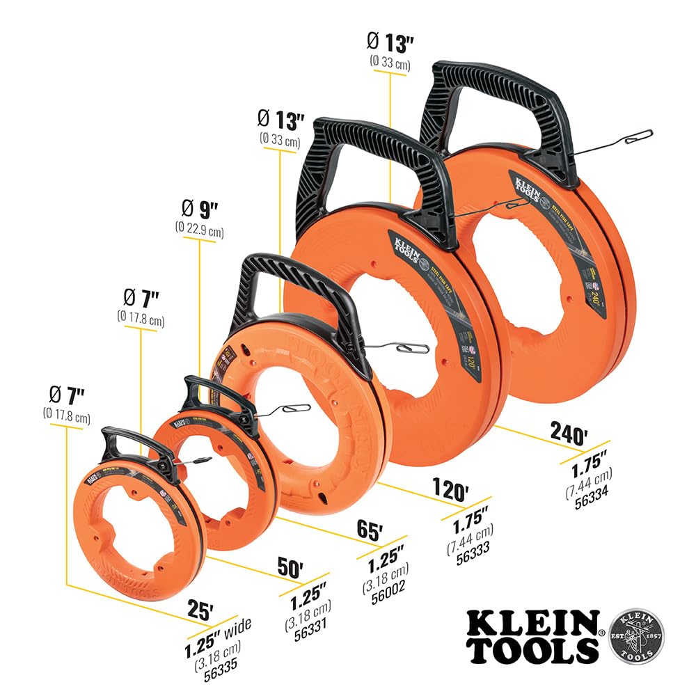 Foto 3 | Cinta Eléctrica Para Peces Klein Tools 56334, Acero, 73 M - Venta Internacional.