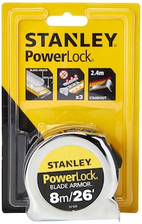 Foto 1 | Cinta Métrica Stanley Powerlock Rule Blade Armor, 8 M/26 Pies - Venta Internacional.