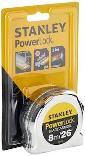 Foto 2 | Cinta Métrica Stanley Powerlock Rule Blade Armor, 8 M/26 Pies - Venta Internacional.
