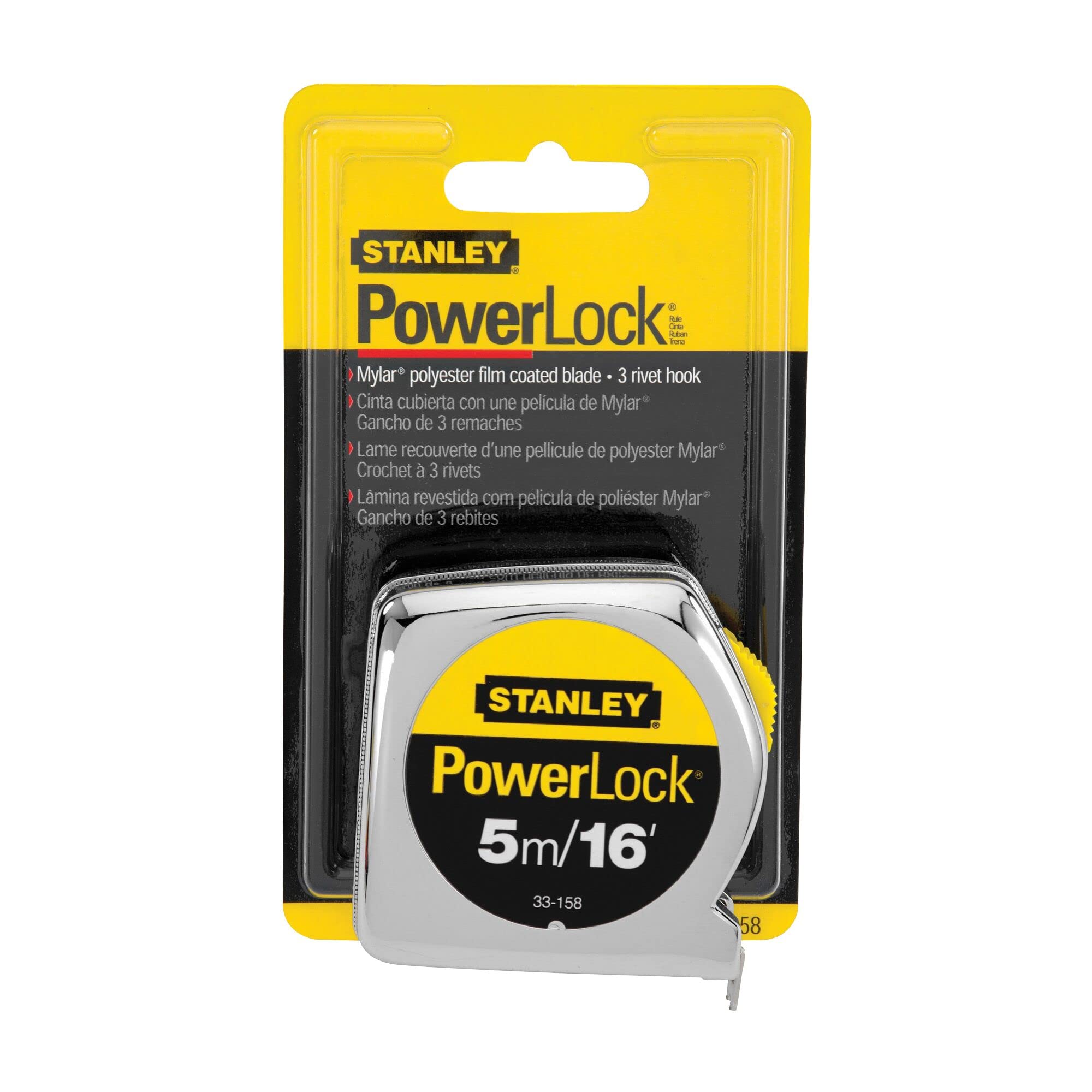 Foto 4 pulgar | Cinta Métrica Stanley Powerlock De 5 M/16 Pies Con Poliéster Mylar - Venta Internacional.