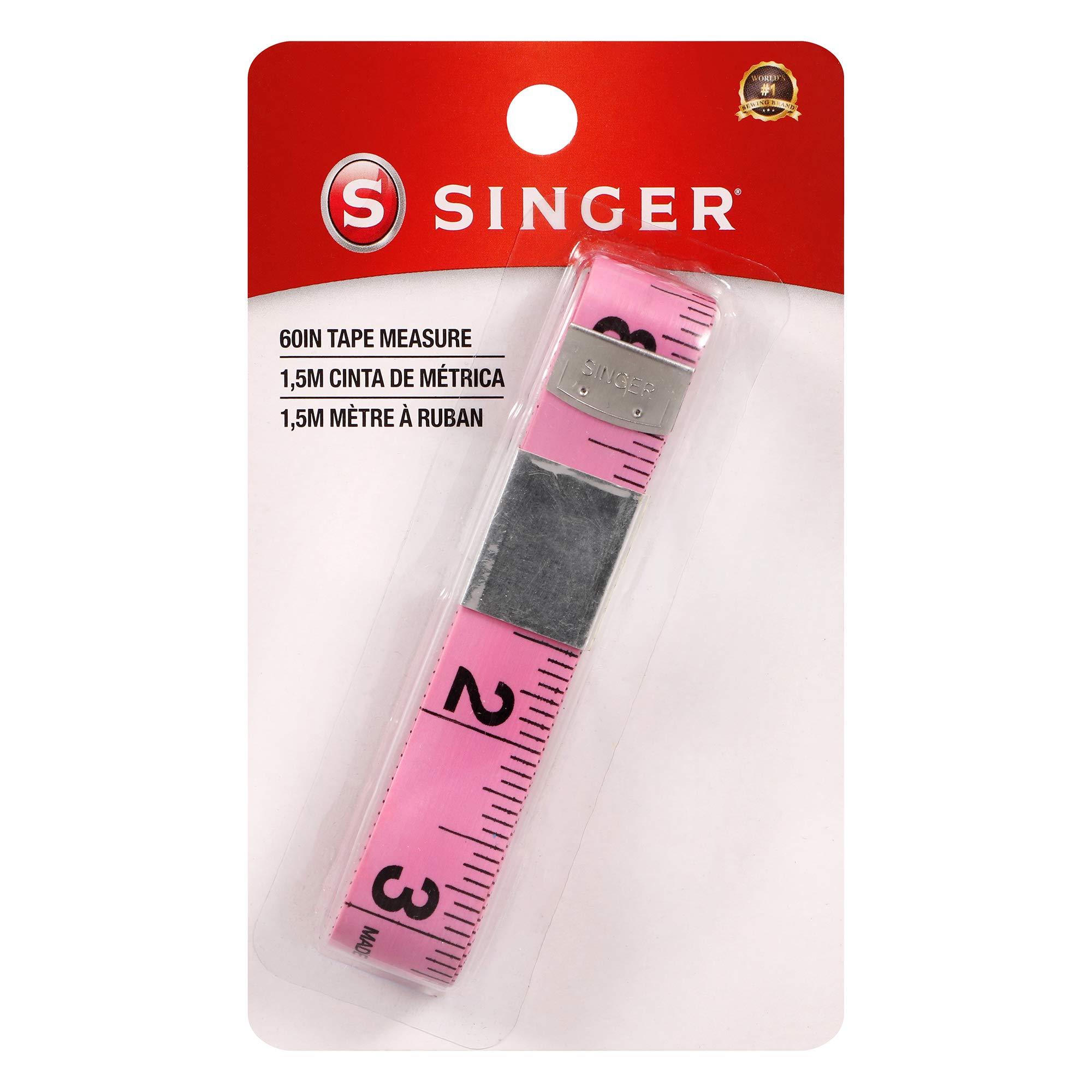 Foto 8 pulgar | Cinta Métrica Singer 00218, 1,5 M/60 Pulgadas, Impresión Negra Sobre Rosa - Venta Internacional.