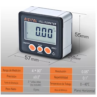 Foto 3 | Inclinómetro Digital Transportador Electrónico De 0-360° Eo Safe Imports Esi-18409 Multicolor