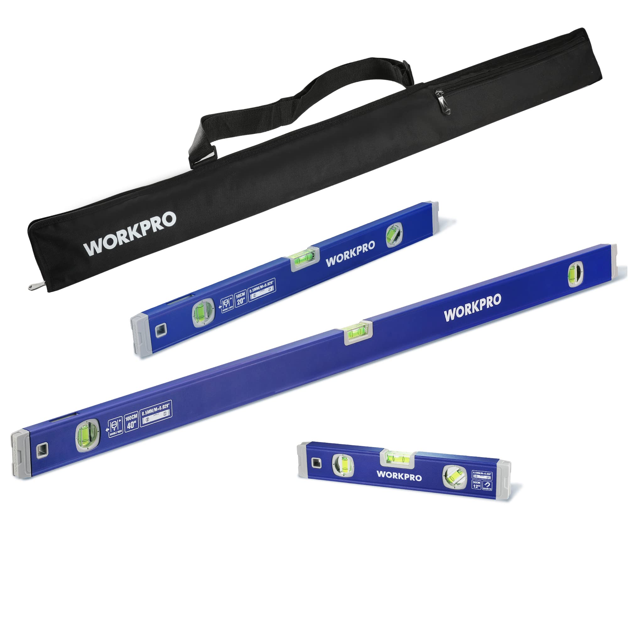 Foto 2 pulgar | Juego Spirit Level Workpro De 3 Piezas Con Nivel De Torpedo Magnético - Venta Internacional.
