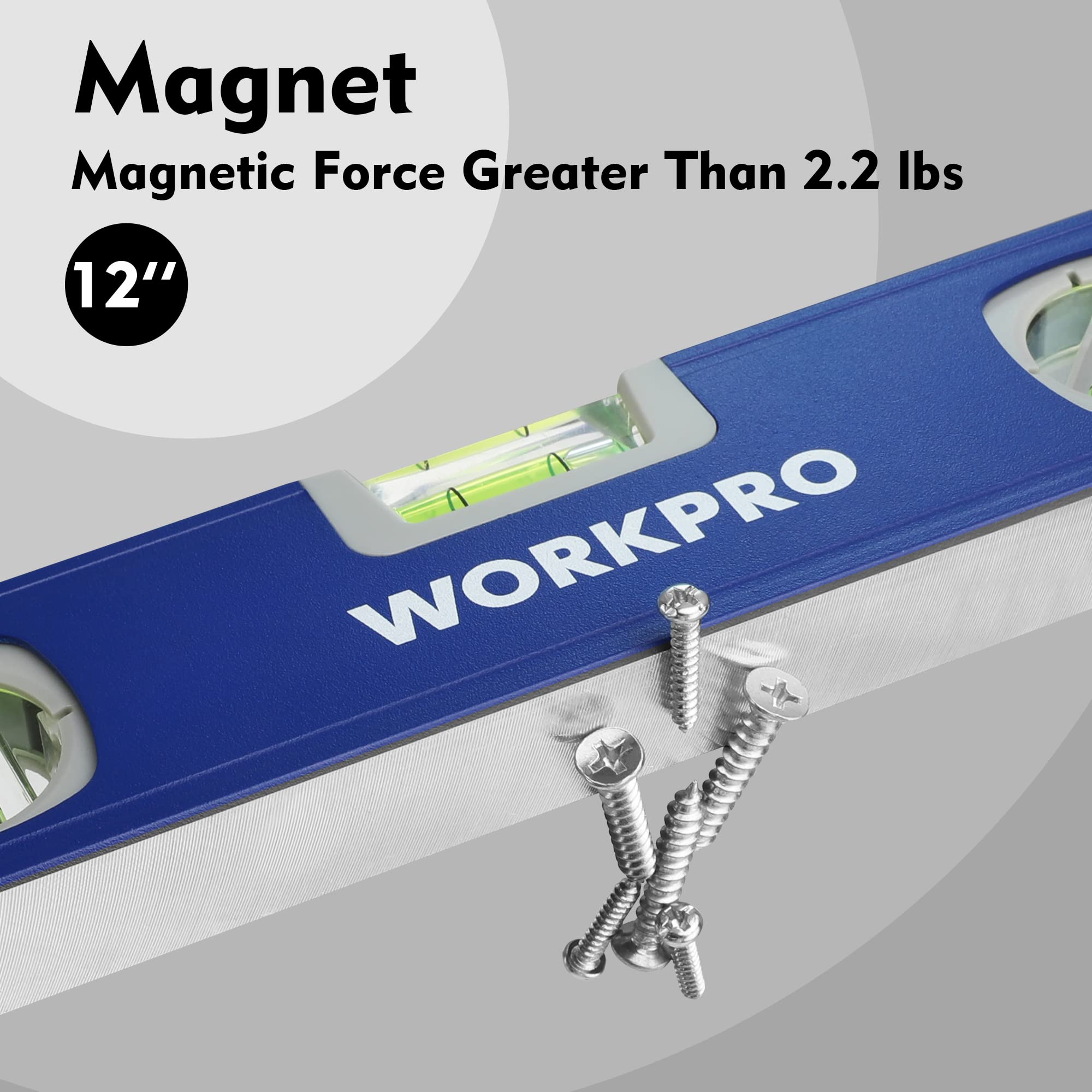 Foto 4 pulgar | Juego Spirit Level Workpro De 3 Piezas Con Nivel De Torpedo Magnético - Venta Internacional.