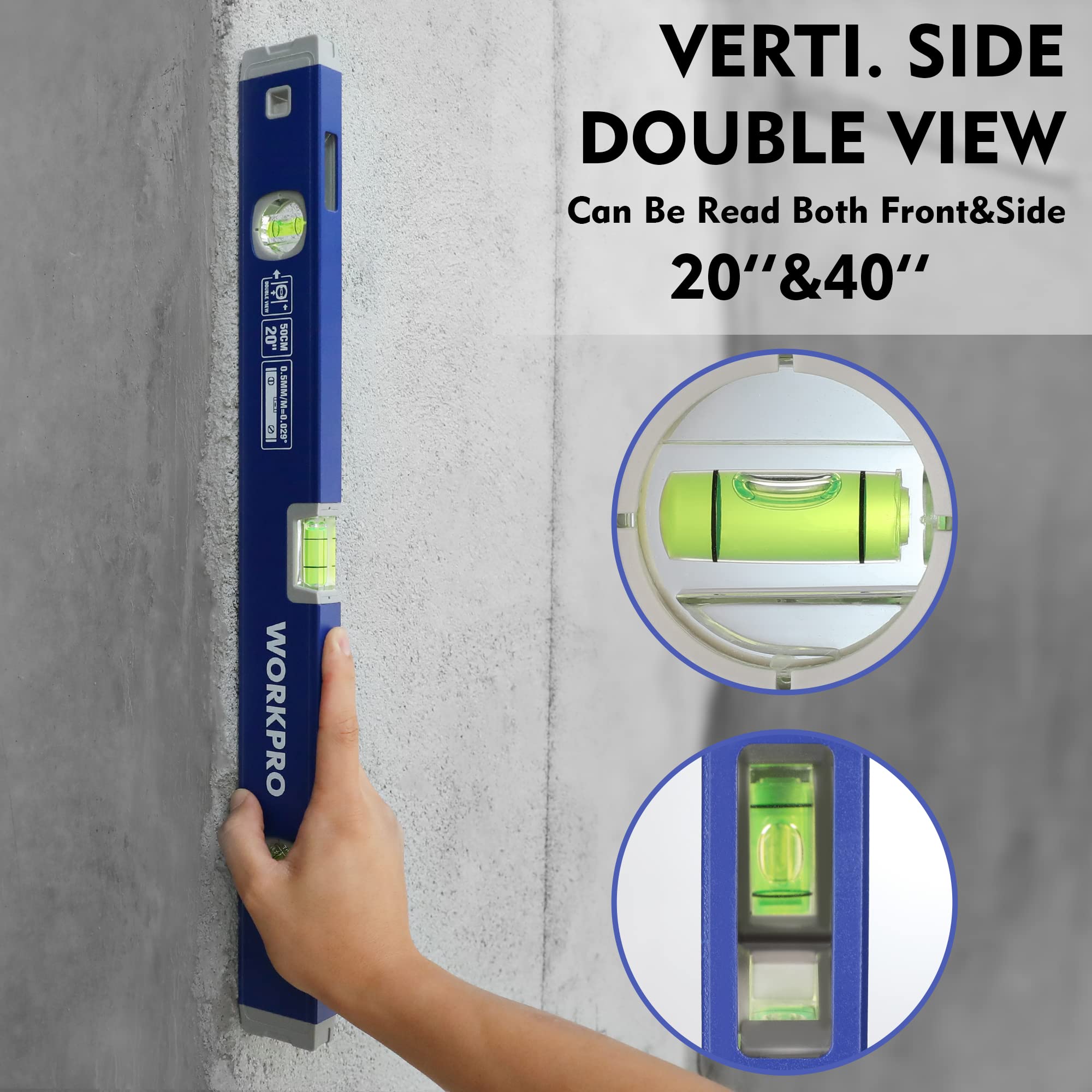 Foto 5 pulgar | Juego Spirit Level Workpro De 3 Piezas Con Nivel De Torpedo Magnético - Venta Internacional.
