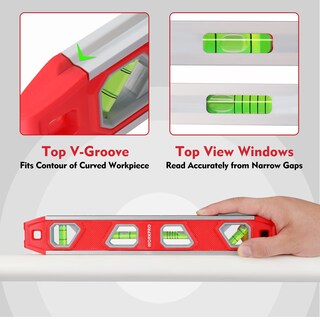 Foto 4 | Torpedo Level Workpro Magnético De 30 Cm Con 4 Frascos De Aluminio - Venta Internacional.