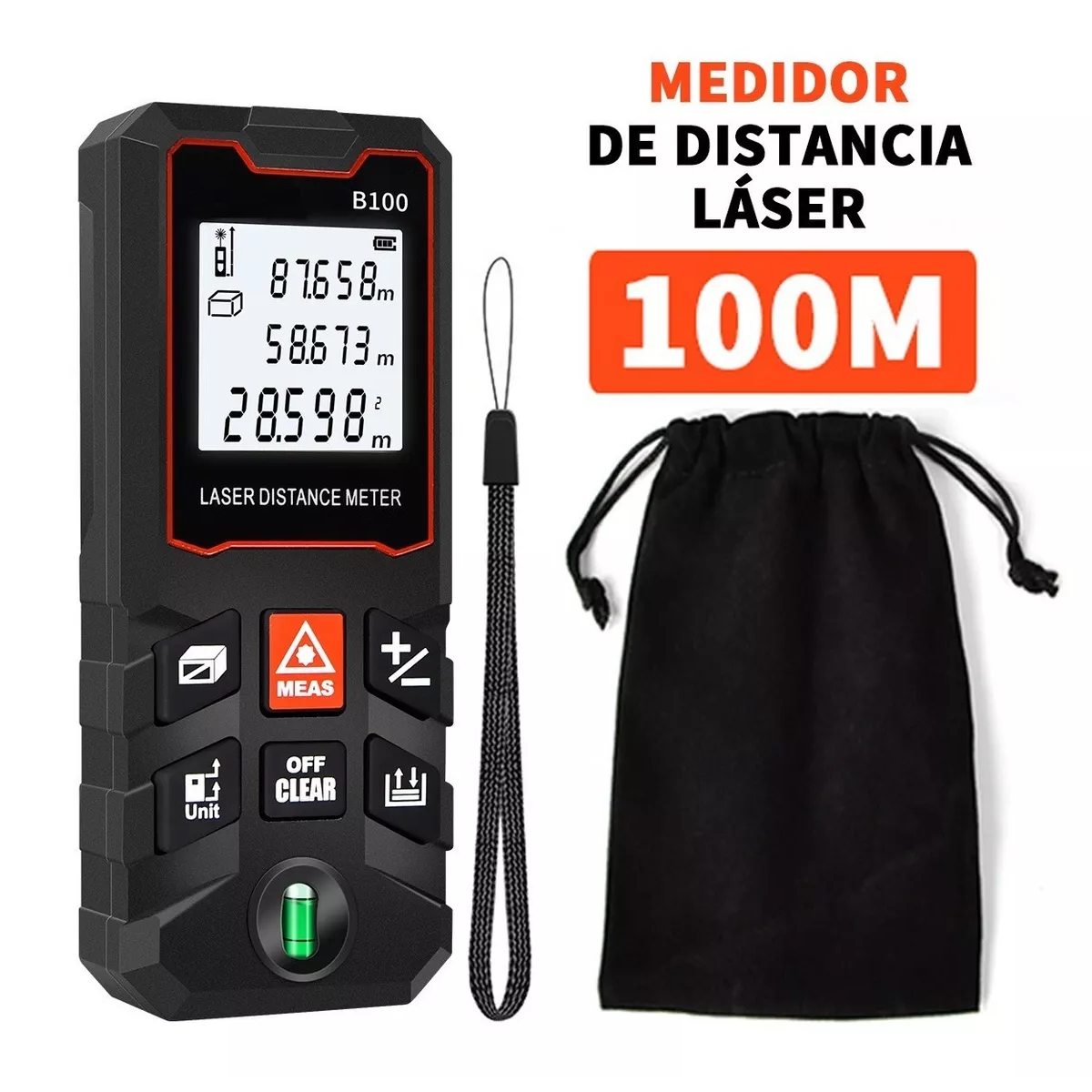 Foto 3 pulgar | Telemetro Medidor Laser Distanciometro Eo Safe Imports Esi-5180 color Negro