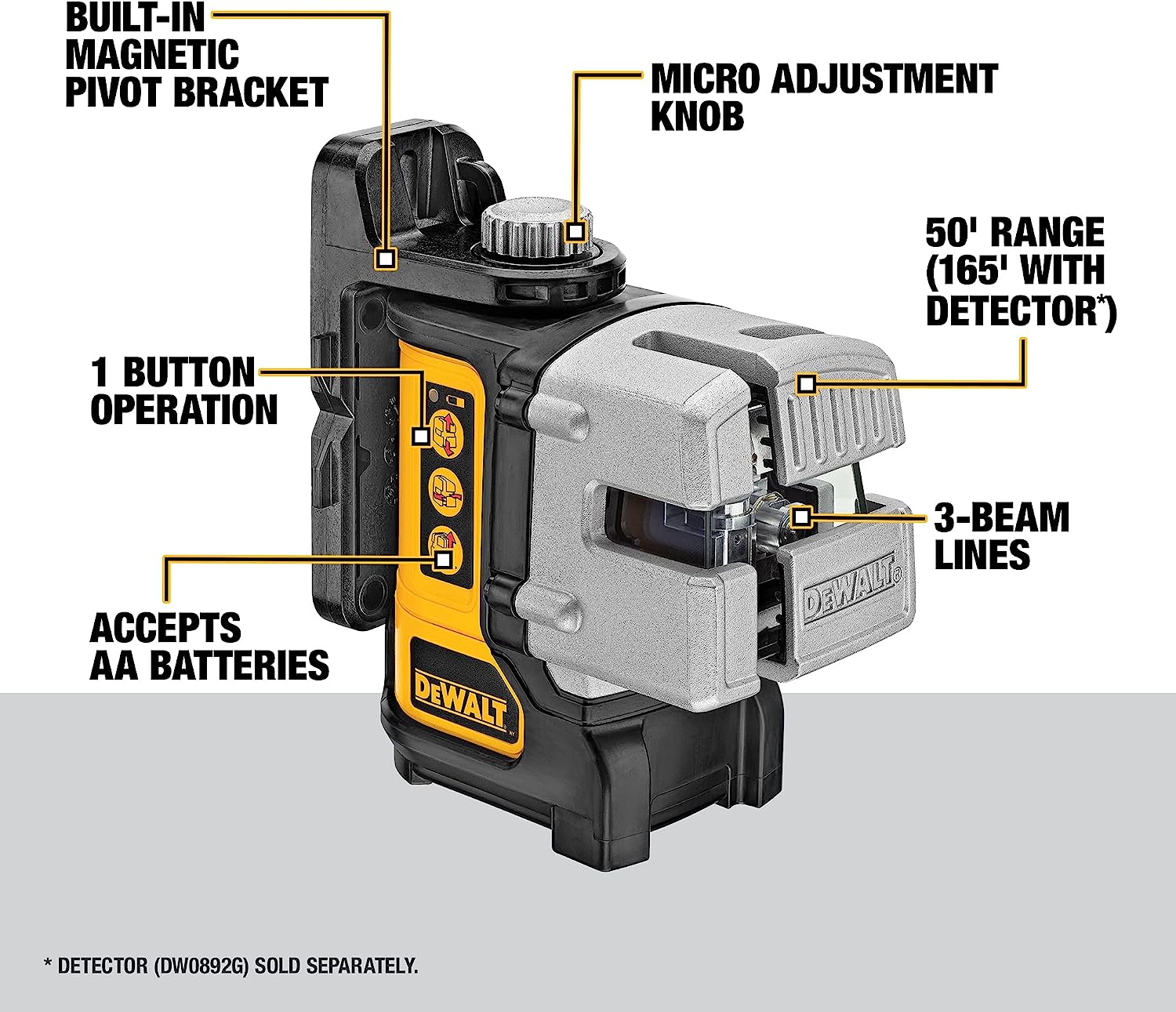 Foto 4 pulgar | Nivel Láser Dewalt DW089K