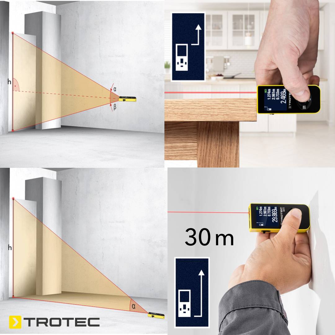 Foto 6 pulgar | Distanciómetro Laser Digital Mini 30m Bd11 Trotec